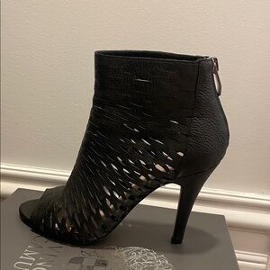 Vince Camuto Black Cutout Heeled Boots